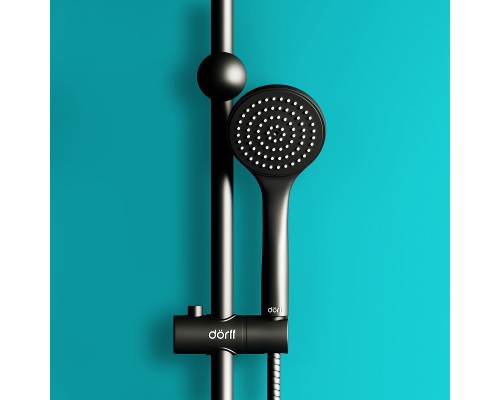 Душевая система Dorff Comfort D0708000BL Черная матовая