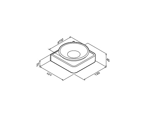 Мыльница Damixa Jupiter DA7734200 Черная Хром