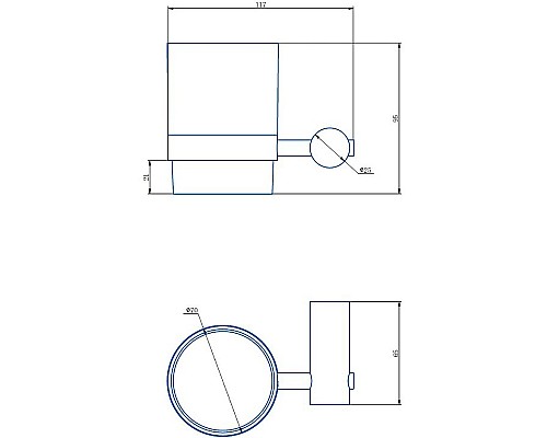 Стакан для зубных щеток Haiba HB8406 Хром