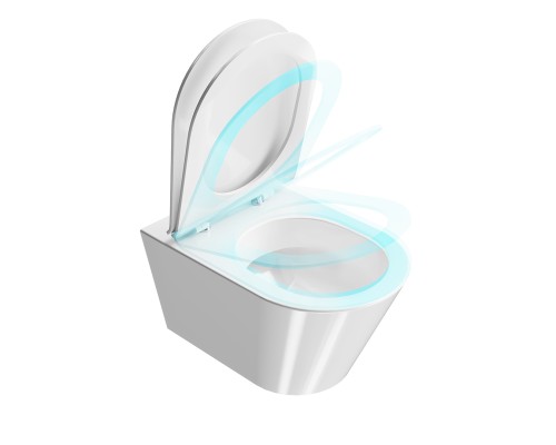 Сиденье для унитаза Kerama Marazzi PLAZA Modern для подвесного унитаза, белое глянцевое