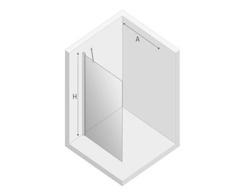 Душевое ограждение NEW TRENDY NEW SOLEO 60x195 (хром)