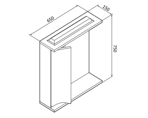 Зеркальный шкаф AM.PM Like M80MPL0651WG 650 мм