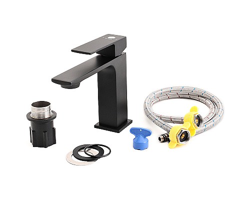 Смеситель для раковины Orange Lutz M04-021b Черный