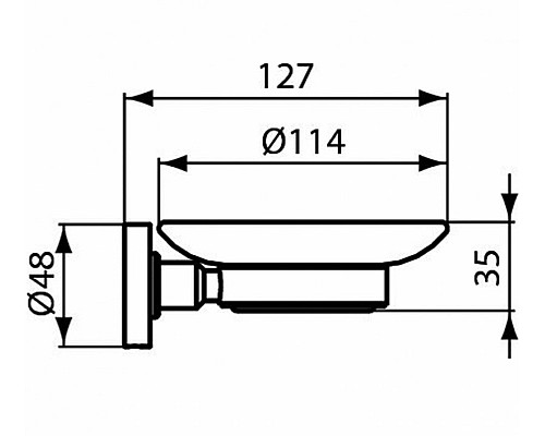 Мыльница Ideal Standard IOM A9122XG Черный шелк
