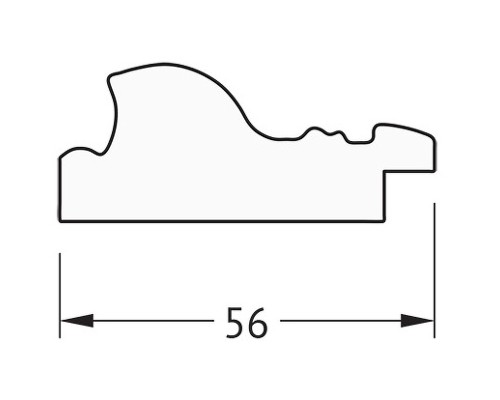 Зеркало Evoform Definite 84х64 BY 3169 в багетной раме - Виньетка состаренная бронза 56 мм