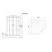 Душевая кабина Niagara Premium NG-6902-01GD BLACK 100x100