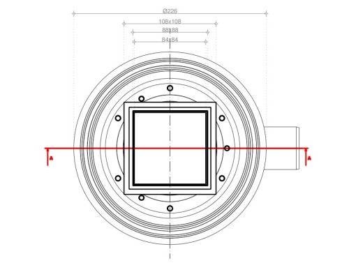 Точечный трап Confluo Standard 10х10 Plate 8 2in1