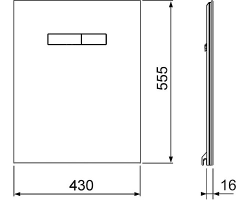 Стеклянная панель TECE lux 9650005