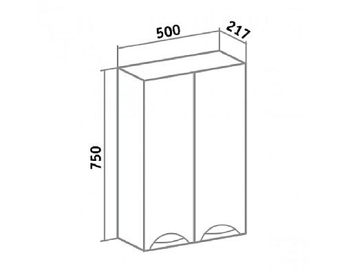 Шкаф навесной Runo Барселона 50 УТ000002340