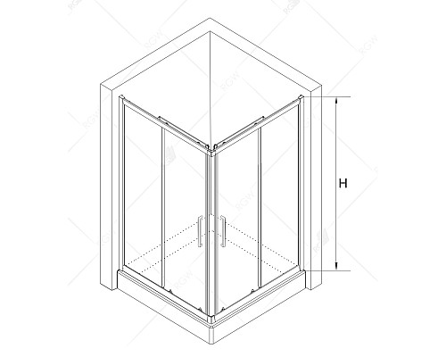 Душевой уголок RGW CL-34B 100х100