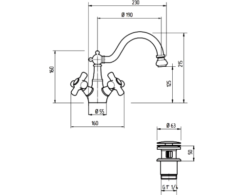 Смеситель для биде Migliore Provance 19470 Хром