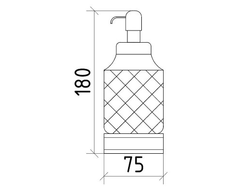 Настольный диспенсер Boheme RoyalE CRISTAL BLACK GOLD