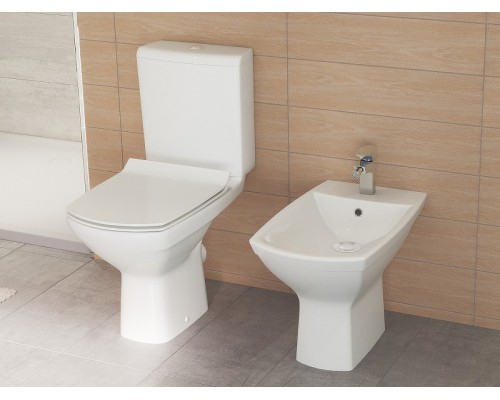 Унитаз компакт Cersanit Carina S-KO-CAR011-3/5-COn-S-DL-w с бачком и сиденьем Микролифт