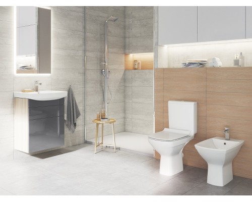 Унитаз компакт Cersanit Carina S-KO-CAR011-3/5-COn-S-DL-w с бачком и сиденьем Микролифт