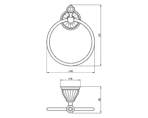 Кольцо для полотенец Migliore Olivia 17460 Золото Белый