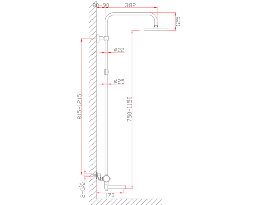 Душевая система Bronze de Luxe Avantgarde 2039GB Бронзовая