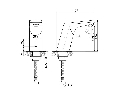 Смеситель для раковины Iddis Pulse PULSBS0i86 Хром глянцевый