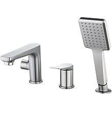 Смеситель на борт ванны Lemark Bronx LM3745GM Графит