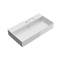 Раковина Kerama Marazzi LOGICA подвесная с одним отверстием 90, белая глянцевая
