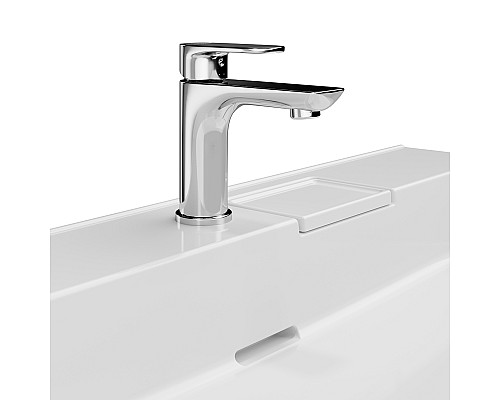 Раковина Kerama Marazzi LOGICA подвесная с одним отверстием 90, белая глянцевая Раковина Kerama Marazzi LOGICA подвесная с одним отверстием 90, белая глянцевая