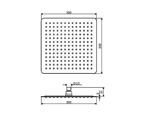 Верхний душ Excellent Actima 30х30 AREX.3032CR Хром