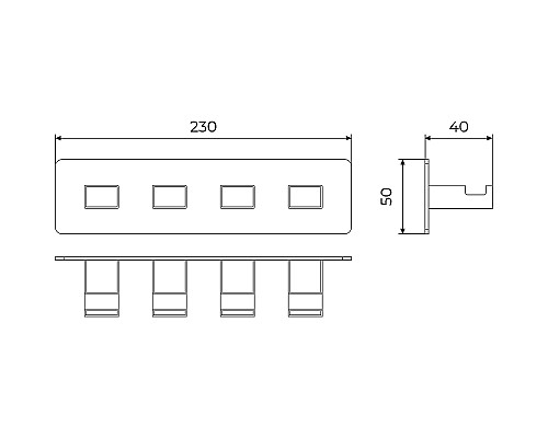 Вешалка для полотенец Timo Selene 17015/17 Золото матовое