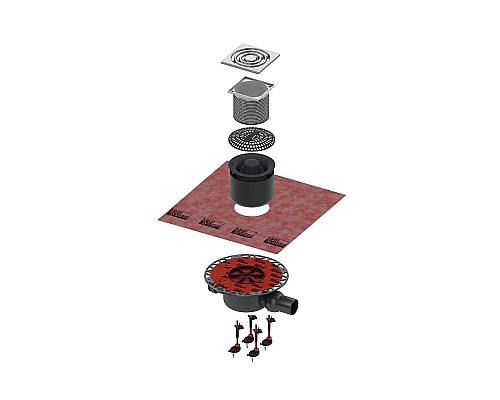 Комплект точечного трапа TECE KDP-S120