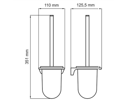 Ершик для унитаза WasserKRAFT Aisch K-5927 Золото матовое
