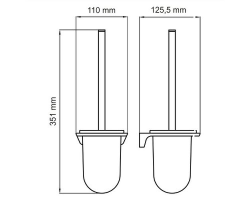 Ершик для унитаза WasserKRAFT Aisch K-5927 Золото матовое