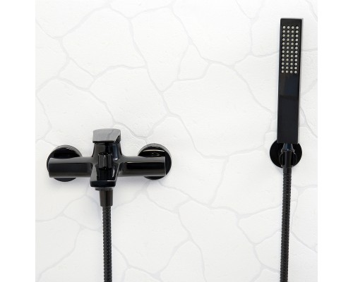 Смеситель для ванны WasserKRAFT Glan 6601 Черный глянцевый