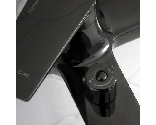 Смеситель для ванны WasserKRAFT Glan 6601 Черный глянцевый