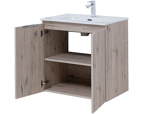 Тумба под раковину Aquanet Алвита New 70 303906 подвесная Дуб веллингтон белый