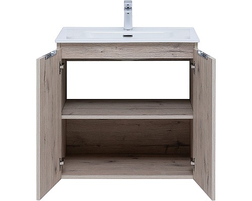 Тумба под раковину Aquanet Алвита New 70 303906 подвесная Дуб веллингтон белый