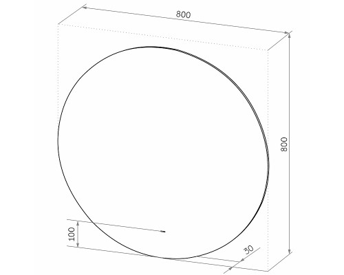 Зеркало Sintesi Deco 80 SIN-SPEC-DECO-80 с подсветкой с бесконтактным выключателем