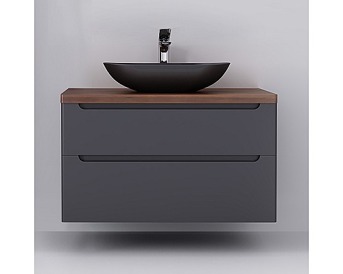 Тумба под раковину Jorno Wood 100 wood.01.100/P/GR подвесная Серая