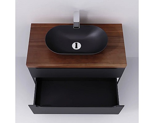 Тумба под раковину Jorno Wood 100 wood.01.100/P/GR подвесная Серая