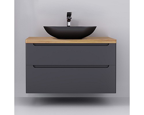 Тумба под раковину Jorno Wood 100 wood.01.100/P/GR подвесная Серая