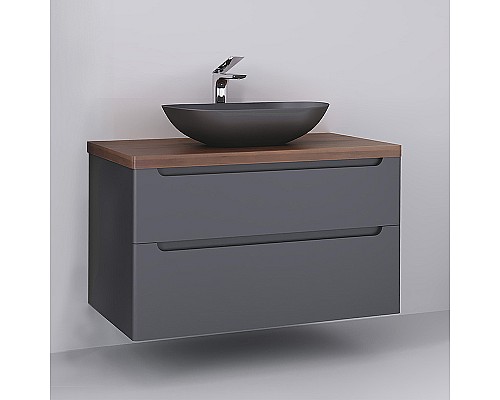 Тумба под раковину Jorno Wood 100 wood.01.100/P/GR подвесная Серая