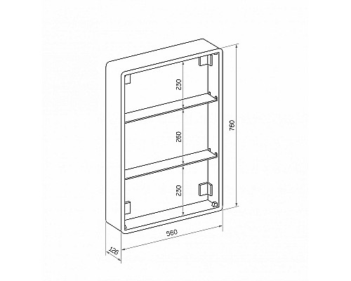 Зеркальный шкаф Art&Max Platino AM-Pla-600-800-1D-L-DS-F с подсветкой с сенсорным выключателем Белый