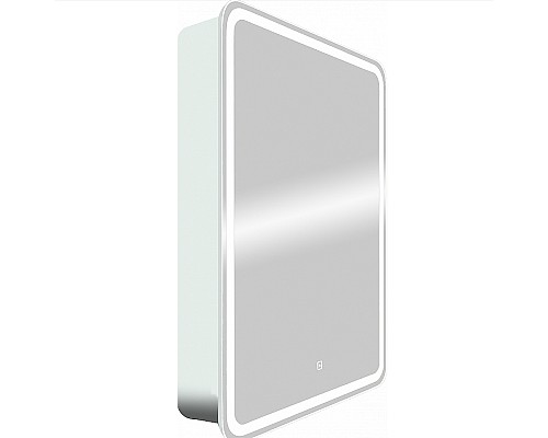 Зеркальный шкаф Art&Max Platino AM-Pla-600-800-1D-L-DS-F с подсветкой с сенсорным выключателем Белый