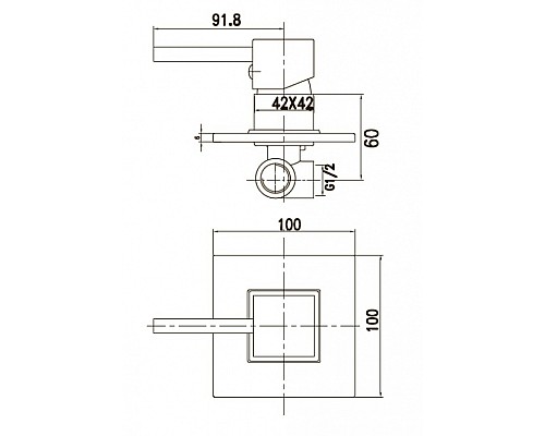 Смеситель для ванной KAISER Quadris 25017