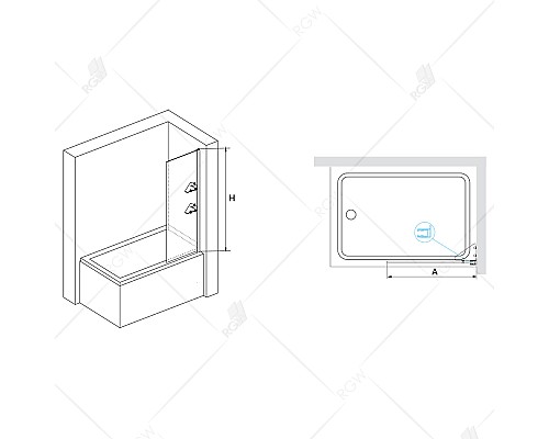 Шторка на ванну RGW SC-53 80 см