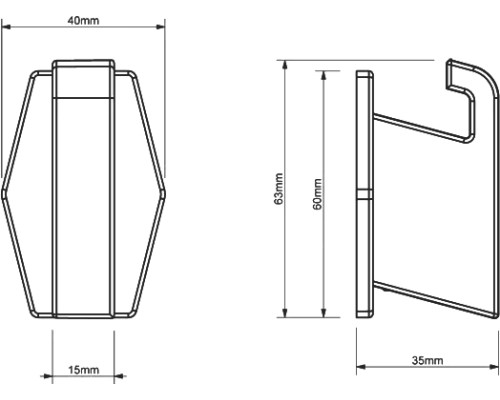 Крючок для полотенец Sonia Luce 182497 Черный матовый