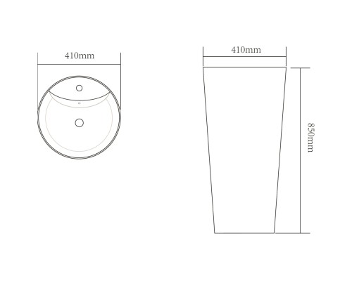 Раковина SantiLine 41 SL-4007 Под мрамор