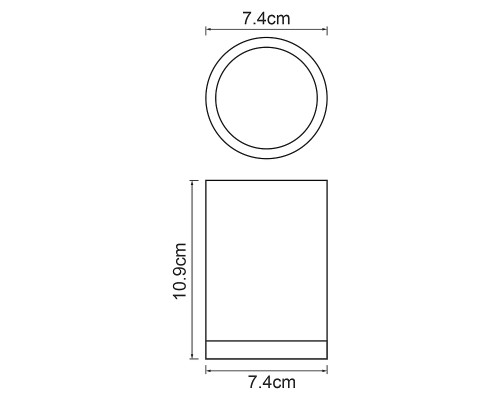 Стакан для зубных щеток WasserKRAFT Vils K-6128 Черный