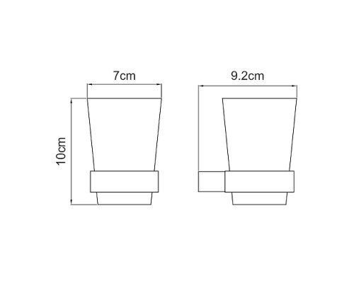 Стакан для зубных щеток WasserKRAFT Sauer K-7928 Золото