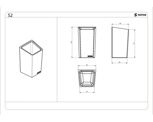Стакан настольный Solid Surface SONIA 154289
