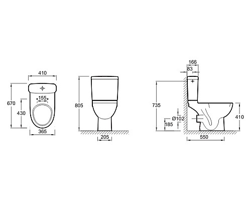 Унитаз с горизонтальным выпуском Jacob Delafon 4956CK00