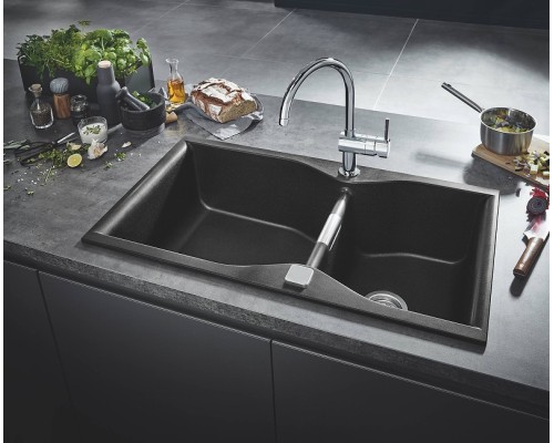 Кухонная мойка Grohe K700 90 Черный гранит