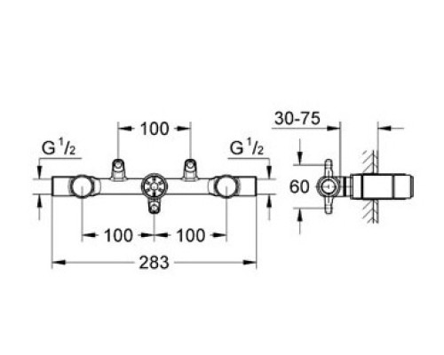 Смеситель Grohe для раковины на 3 отвертия